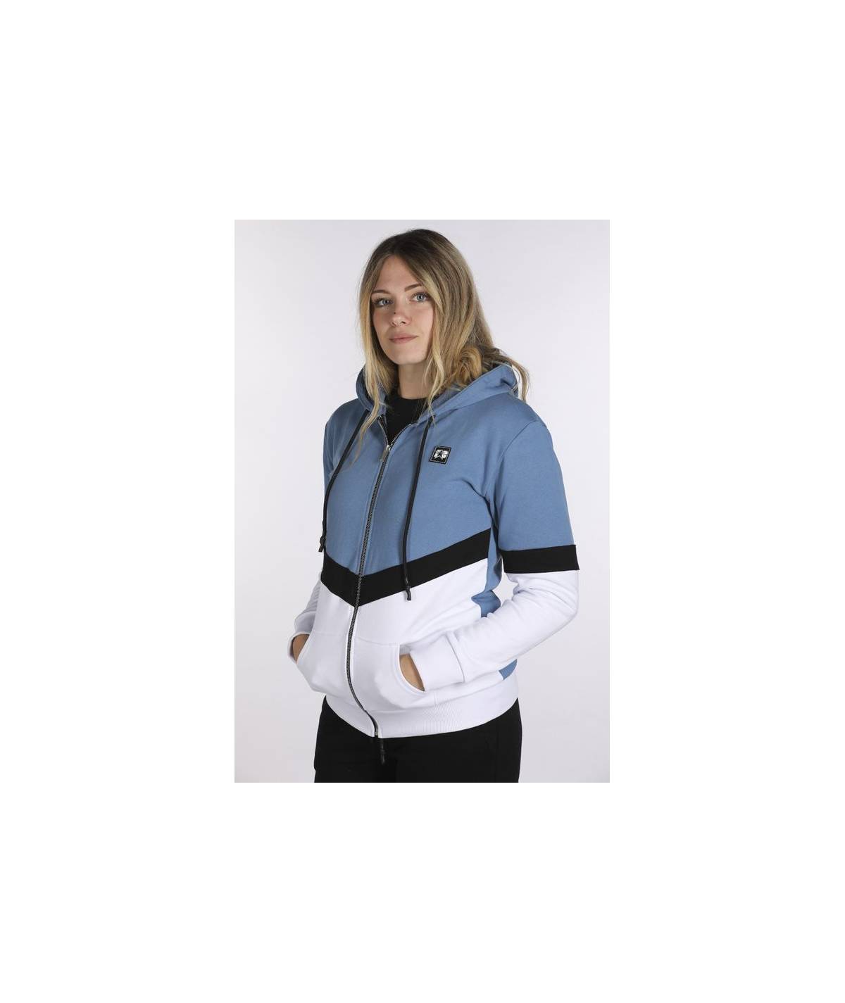 Lab84 FELPA FULL ZIP + CAPPUCCIO Negozi Online