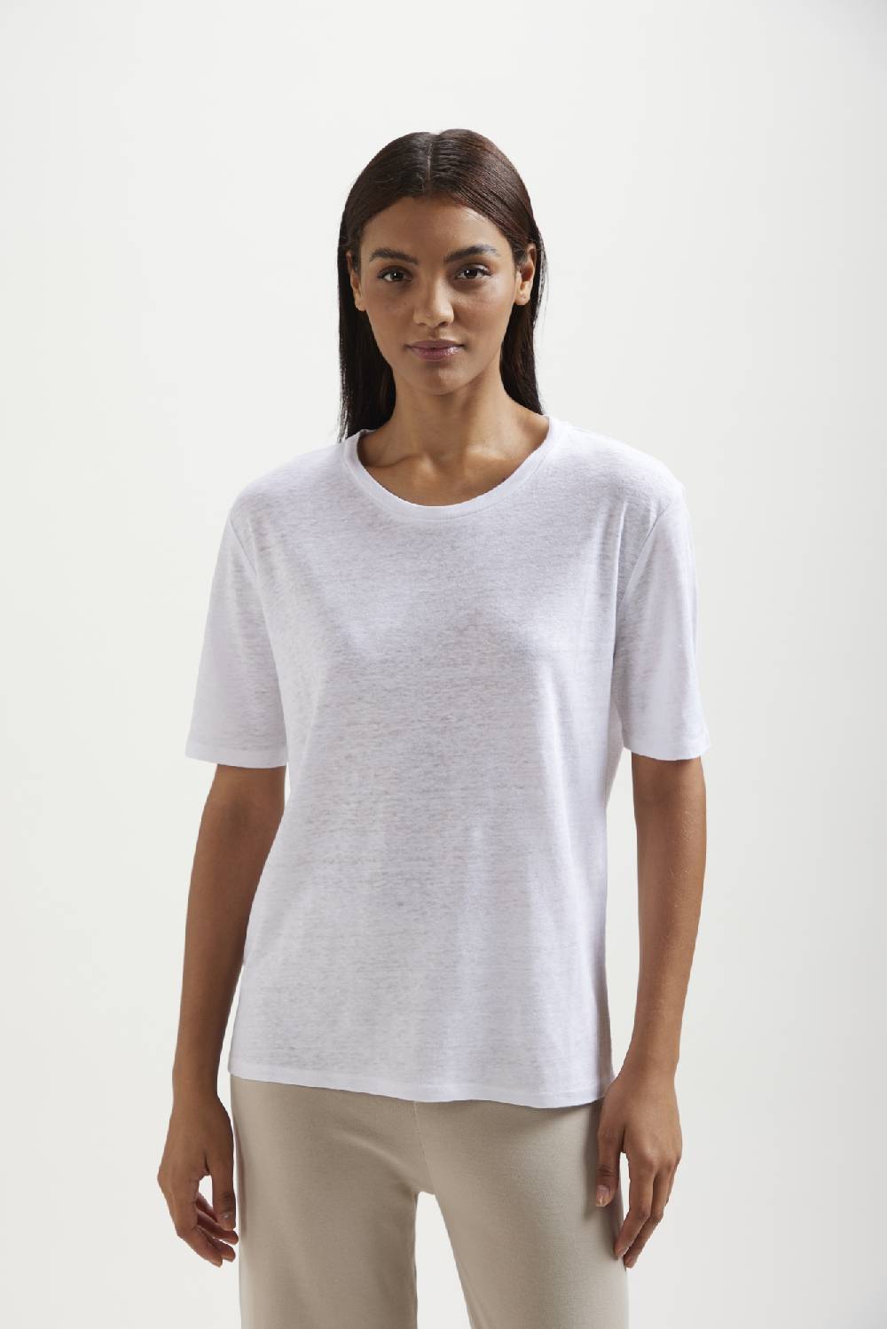 Kangra Cashmere T-Shirt M.Corta In Jersey Di Lino Promozione Limitata