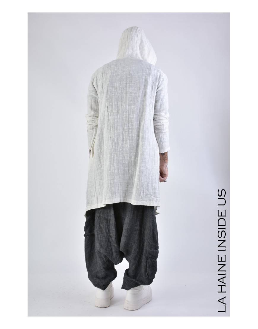 La haine inside us 3J LM164 CARDIGAN UNISEX U Bianco Vendite Flash