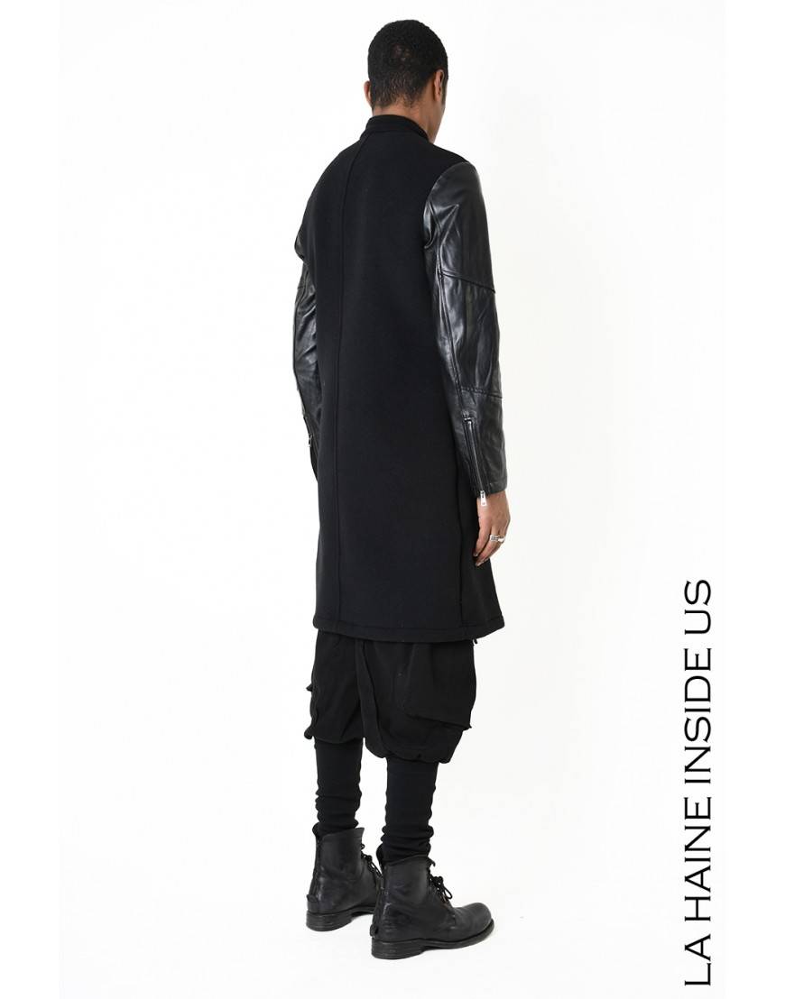 La haine inside us 3B LM183 CAPPOTTO Nero Spedizione Gratuita
