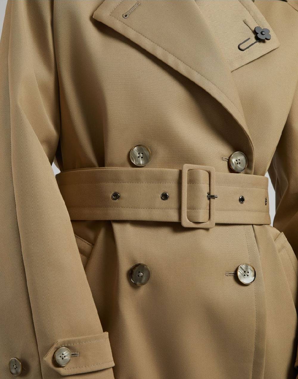 Lardini Trench corto doppiopetto beige water-repellent Hotsell