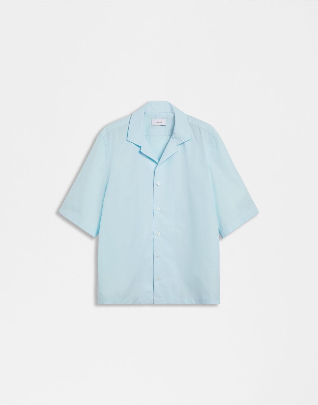 Lardini Camicia azzurra in popeline soft touch Saldi Di Fabbrica