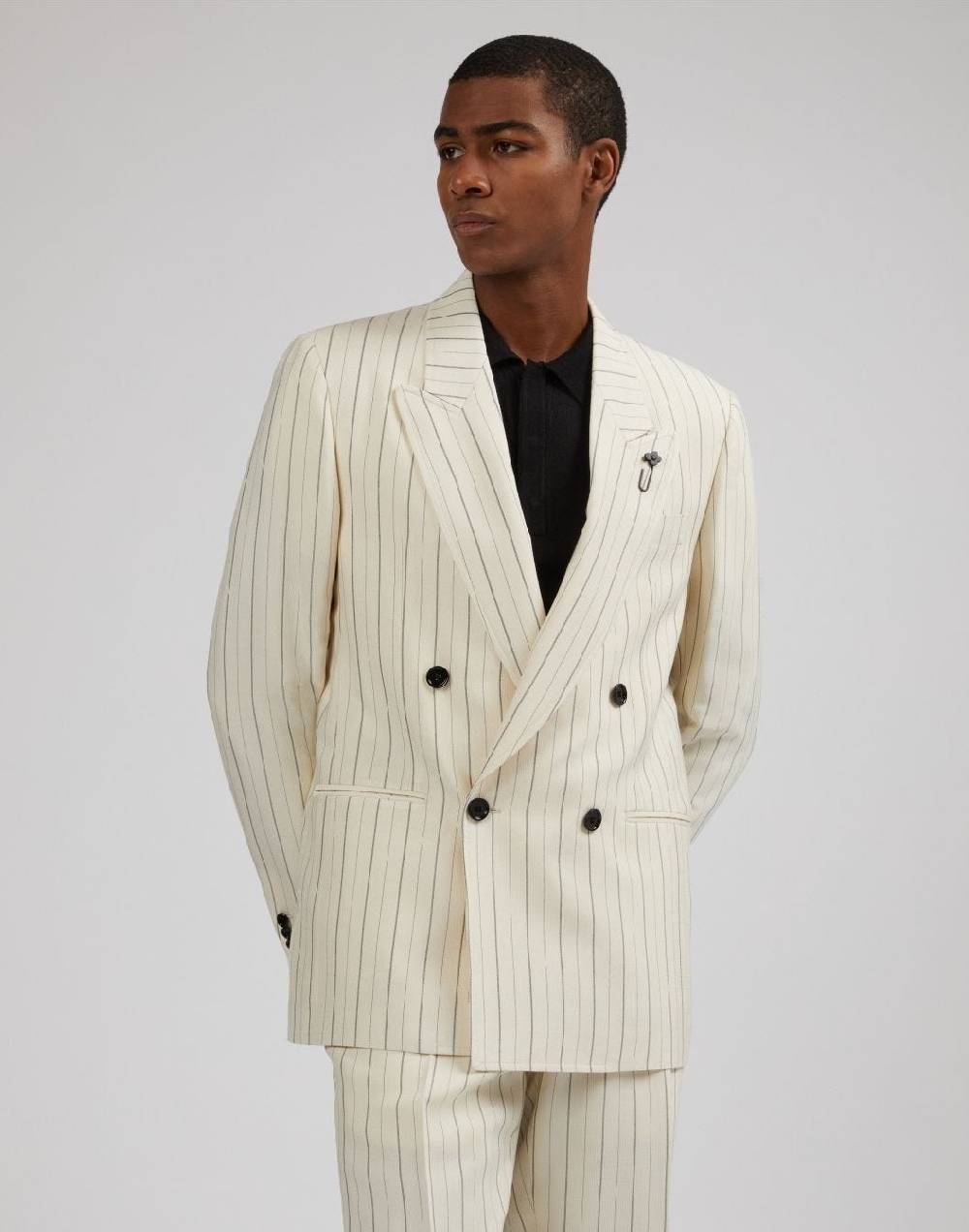 Lardini Blazer attitude gessato mosso in viscosa Vendite Flash