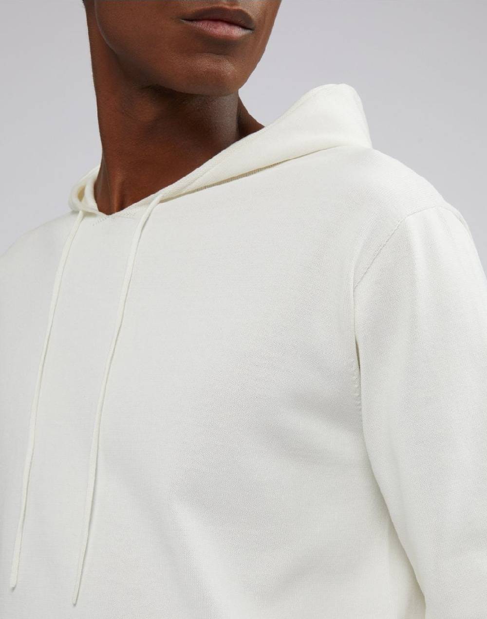 Lardini Felpa con cappuccio in cotone crêpe Italy
