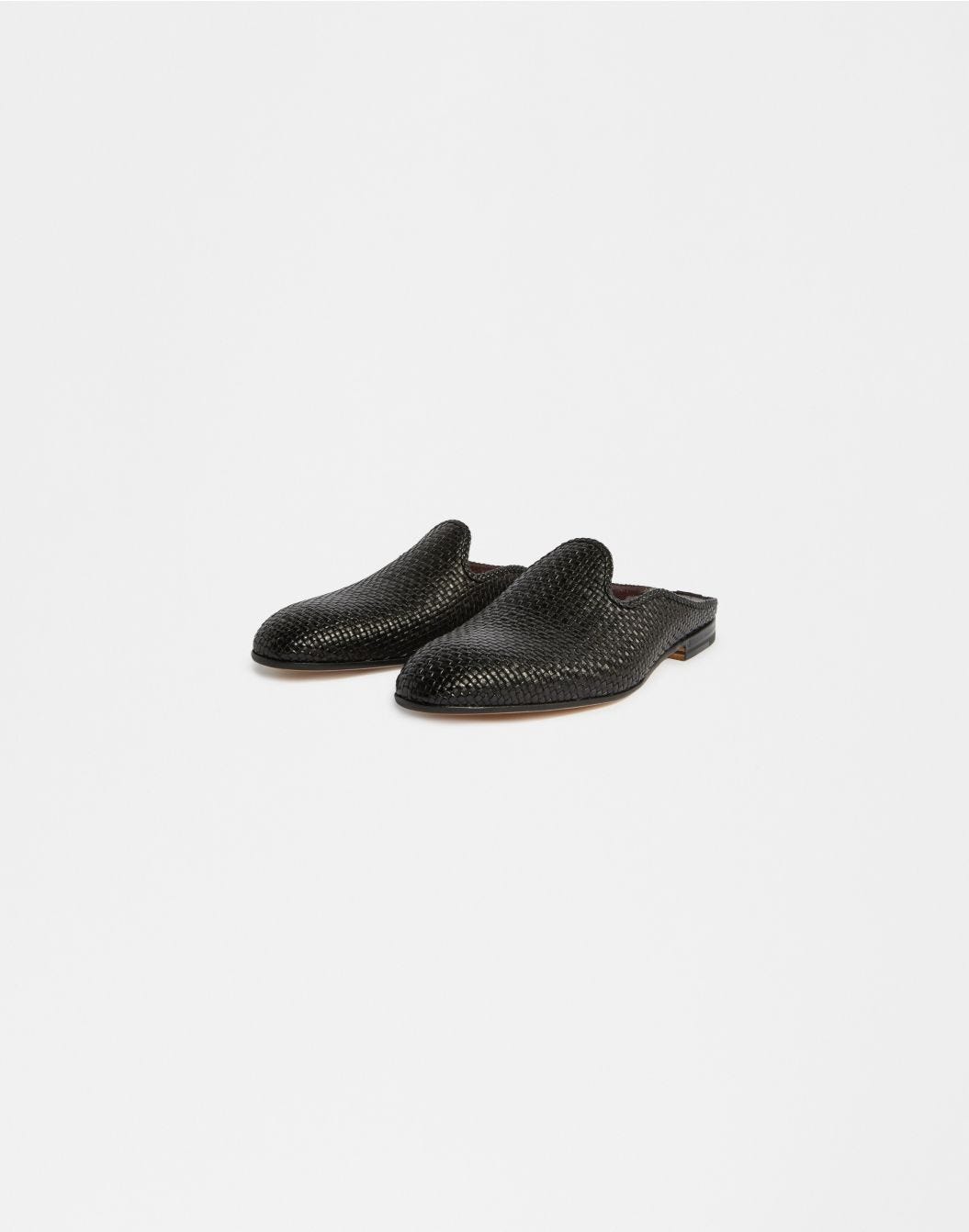 Lardini Mules in pelle di capra intrecciata 2025