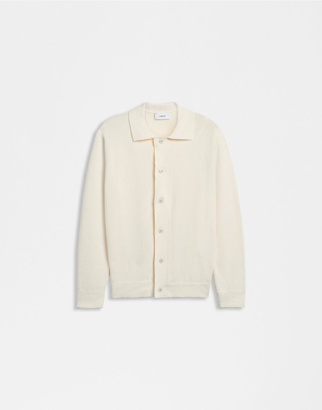 Lardini Cardigan panna in cotone e poliamide con bottoni Sottocosto