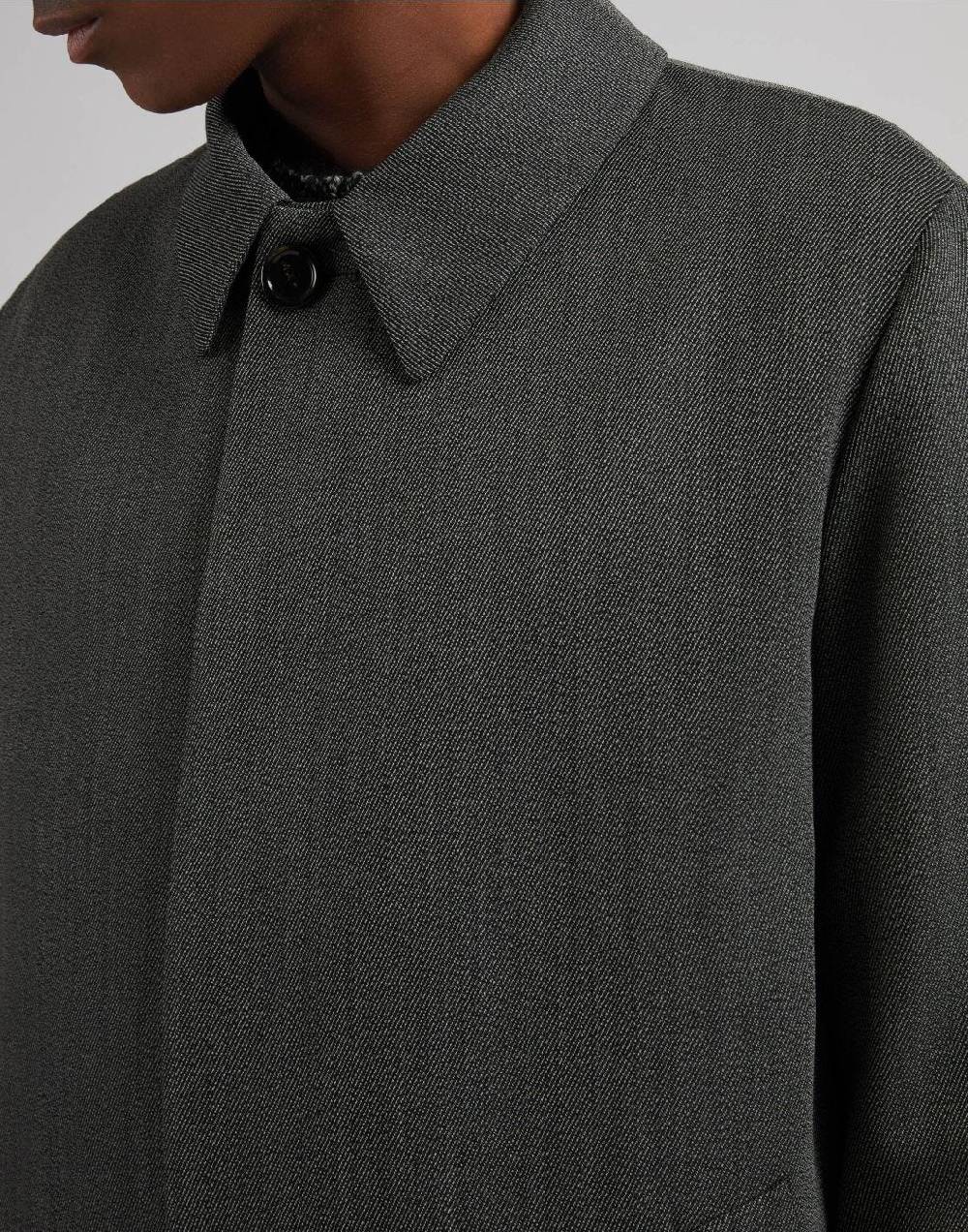 Lardini Cappotto monopetto grigio foderato con finta davanti Offerta