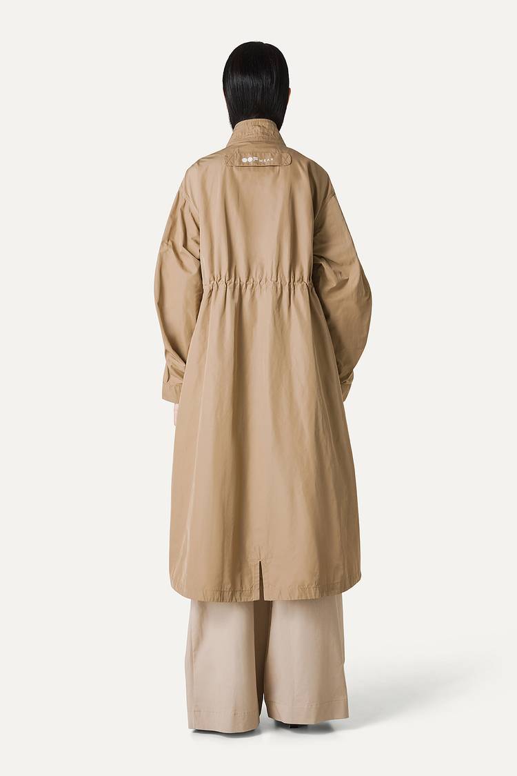 Oof Wear PARKA LUNGO OVER IN NYLON MEMORY 9211 - BEIGE Economico