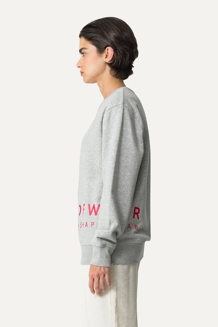Oof Wear FELPA IN COTONE CON LOGO 4065 - GRIGIO MELANGE Vendite Flash