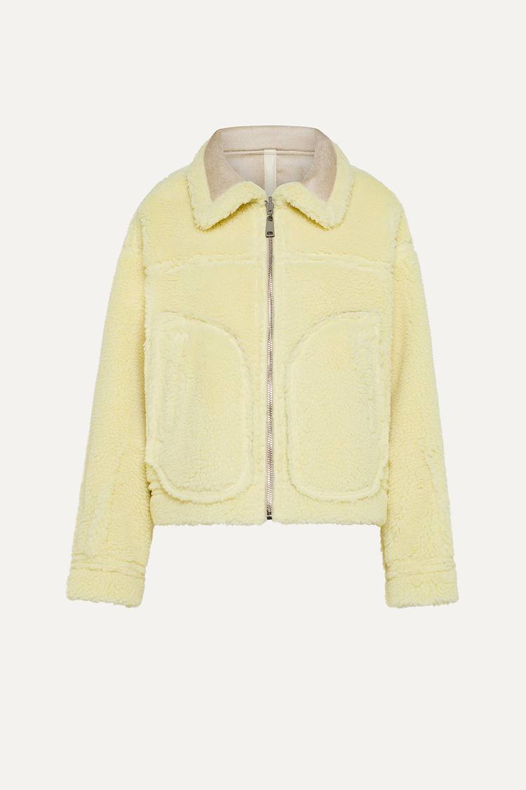 Oof Wear GIACCA CORTA REVERSIBILE 9262 IN ECO-MONTONE - GREGGIO/BANANA Nuovo