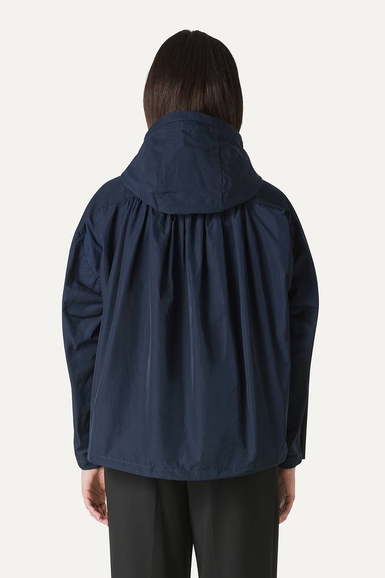 Oof Wear GIACCA CORTA IN NYLON MEMORY CON ARRICIO SULLA SCHIENA 9139 - BLU NOTTE Prezzo Ridotto