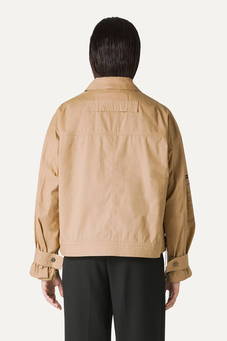 Oof Wear GIACCA CORTA IN GABARDINA DI COTONE LEGGERO 9205 - NATURALE Soddisfazione Garantita