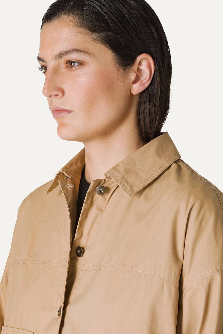 Oof Wear GIACCA CORTA IN GABARDINA DI COTONE LEGGERO 9205 - NATURALE Soddisfazione Garantita