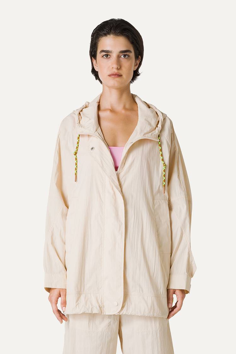 Oof Wear GIACCA CON CAPPUCCIO OVER IN NYLON 9206 - CREMA Economico