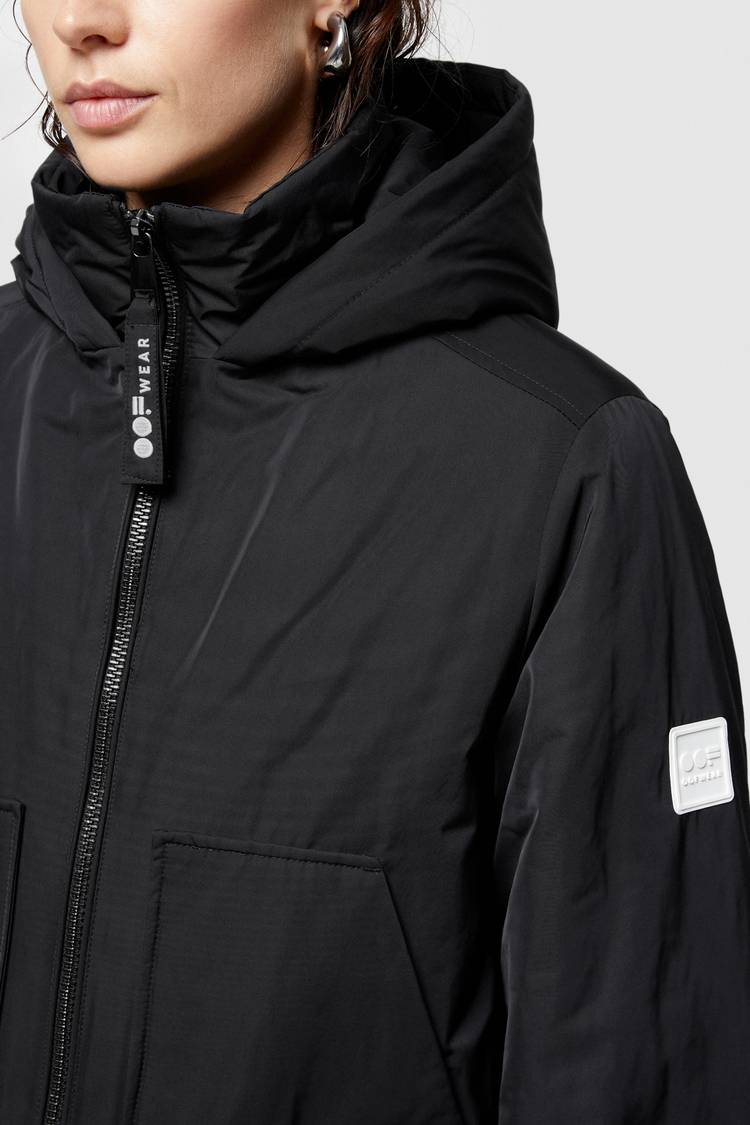Oof Wear PARKA LUNGO 9094 IN NYLON MEMORY - NERO Qualità Garantita