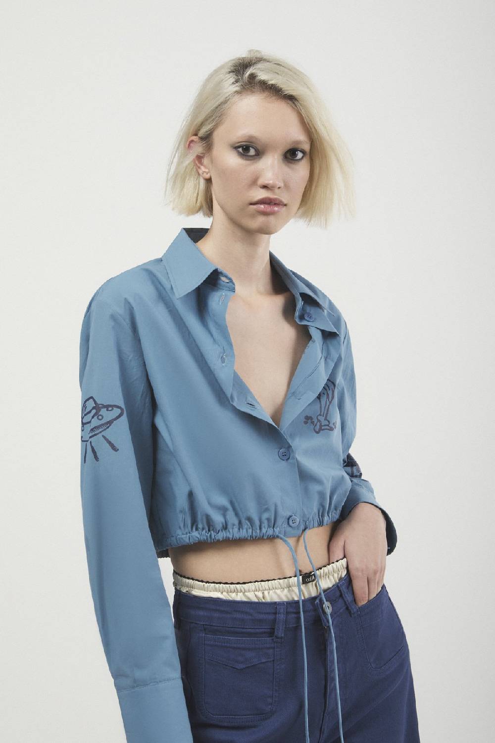 ottod'Ame Poplin cropped shirt Outlet