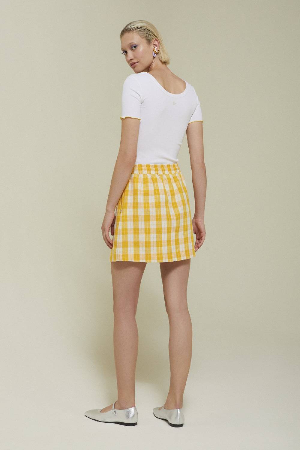 ottod'Ame Linen blend mini skirt Qualità
