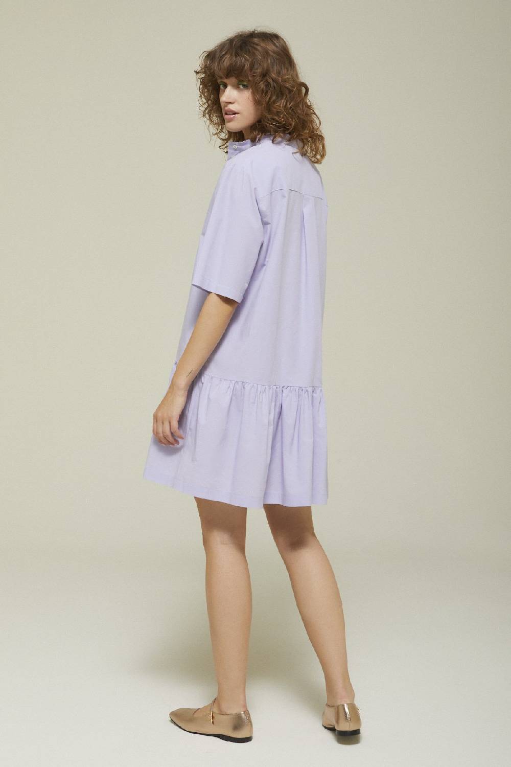 ottod'Ame Poplin short dress with ruffles Pezzi Unici
