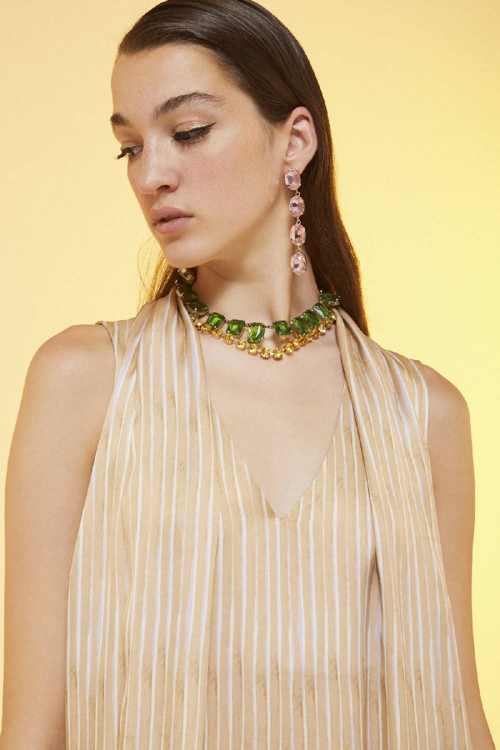 ottod'Ame Printed viscose long dress Online