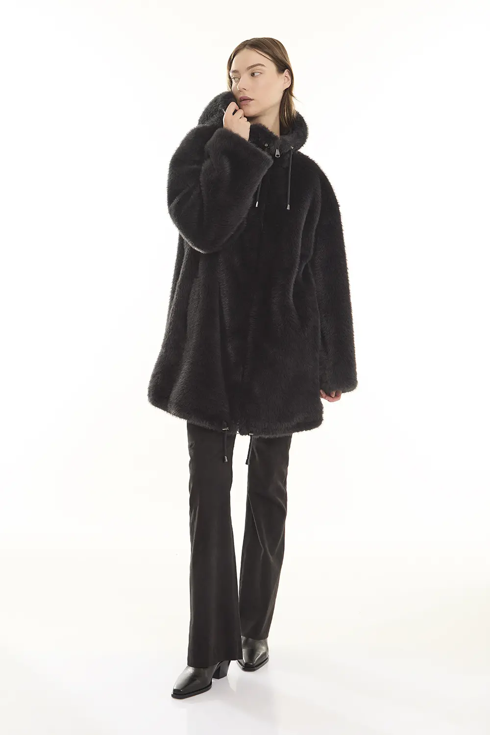 P.A.R.O.S.H. PARKA ECOPELLICCIA Vendita Calda