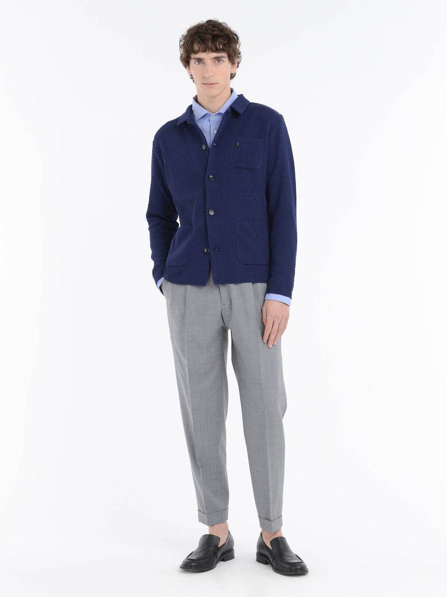 Paoloni Overshirt in maglia misto cotone Negozi Online