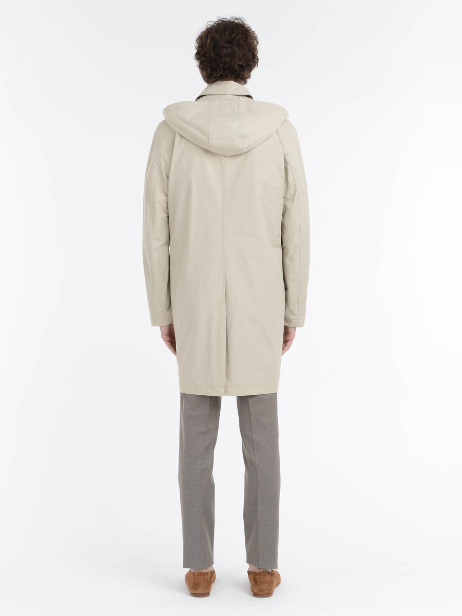 Paoloni Trench sfoderato gabardina tecnica misto cotone Italia