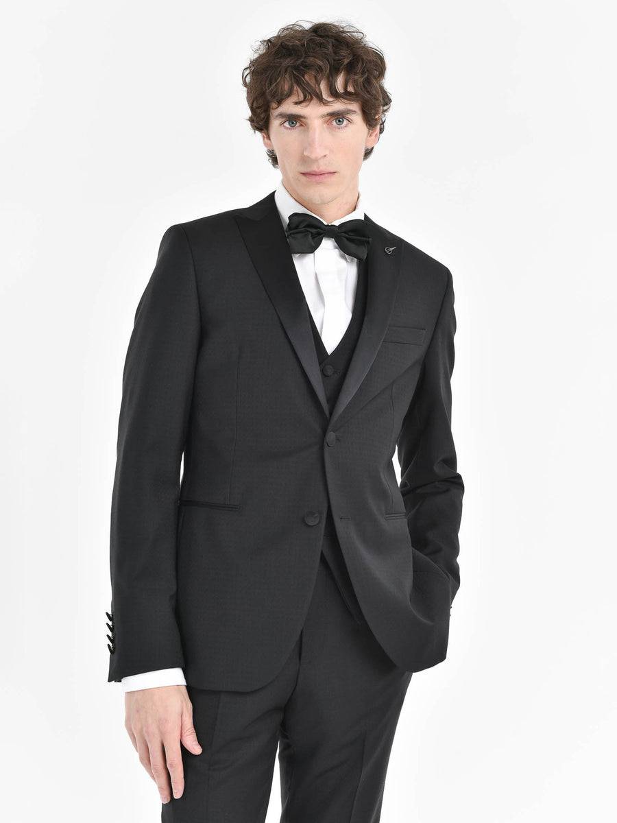 Paoloni Abito con gilet microstruttura jaquard in lana 110` Vendita
