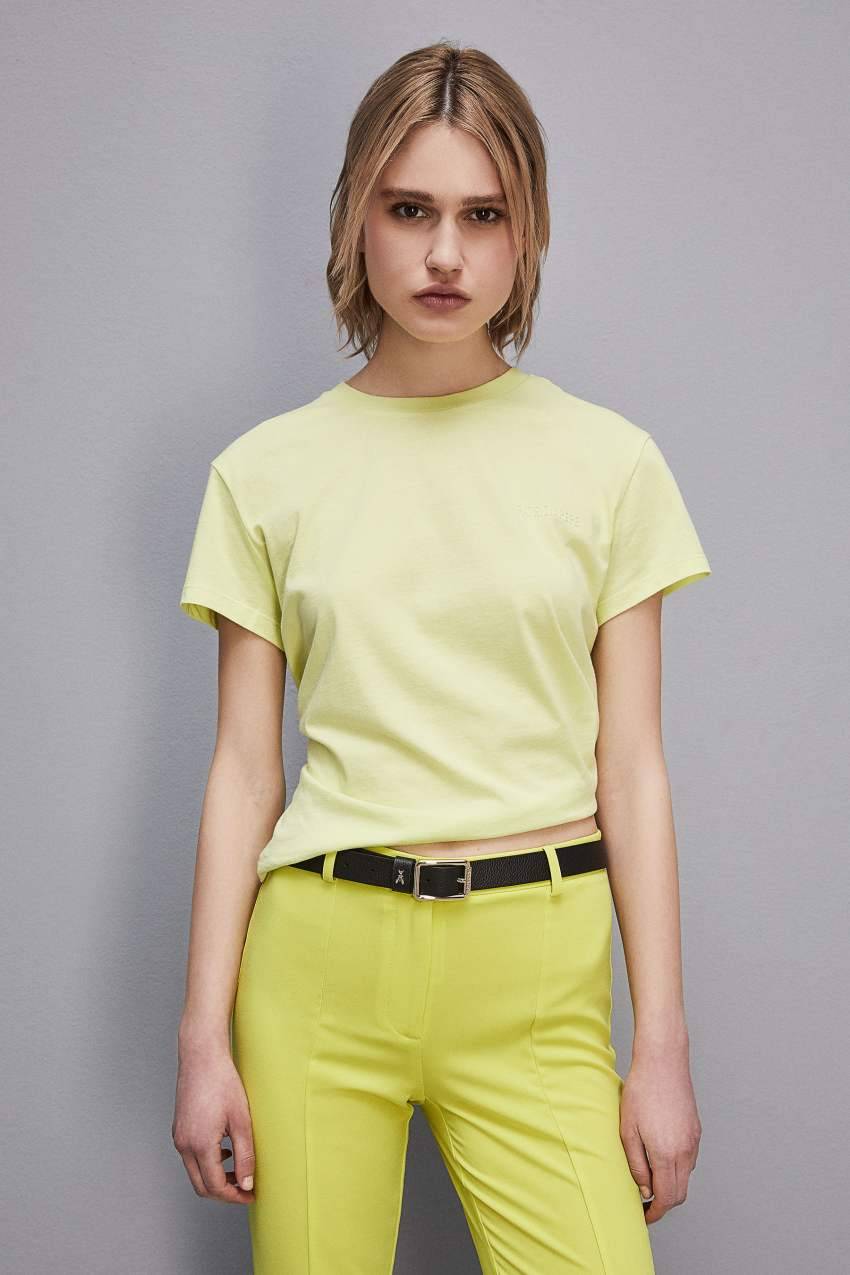 Patrizia Pepe T-shirt maniche corte con logo in cotone organico