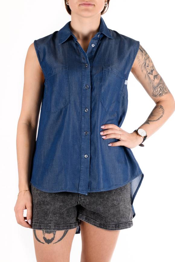 Please Jeans Please - Camicia C02 C20 - Blu Denim Nuovo