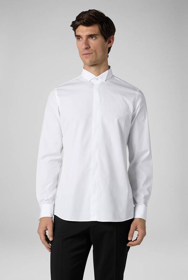 Pull Pal Zileri Camicia Cerimonia bianca con collo smoking Spedizione Gratuita