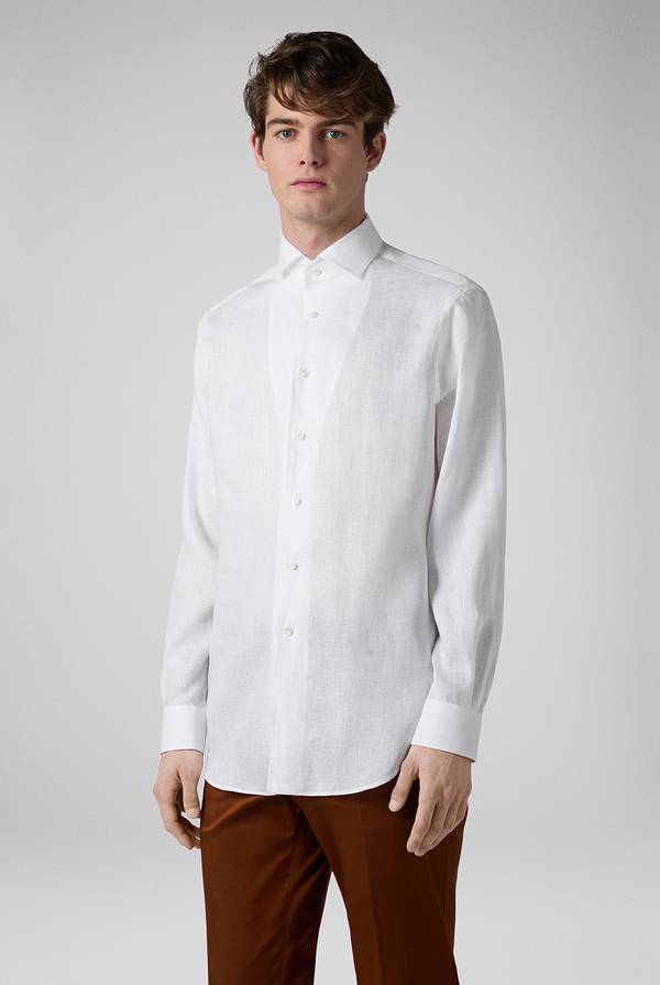 Pull Pal Zileri Camicia in lino bianca Negozi Online