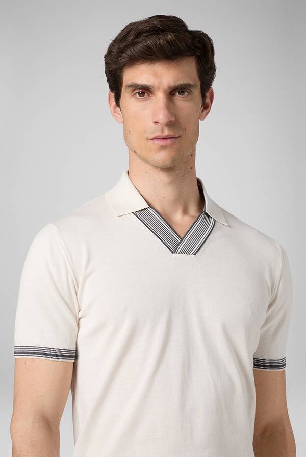 Pull Pal Zileri Polo con finiture millerighe Italy
