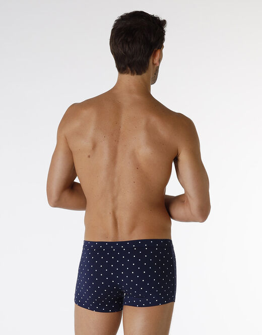 Lovable Boxer Classic Cotton Modal, blu navy con stampa geometrica Vendite Flash