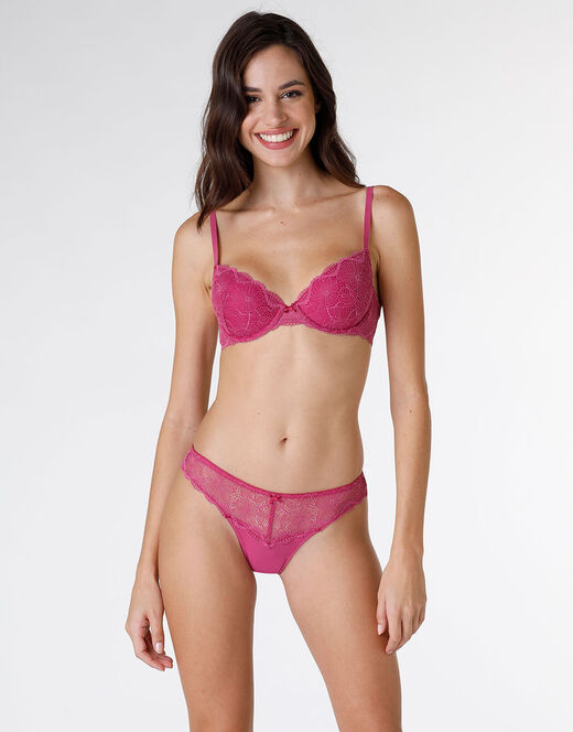 Lovable Reggiseno imbottito con ferretto Pretty Lace in pizzo, rosa sorbetto Negozi Online