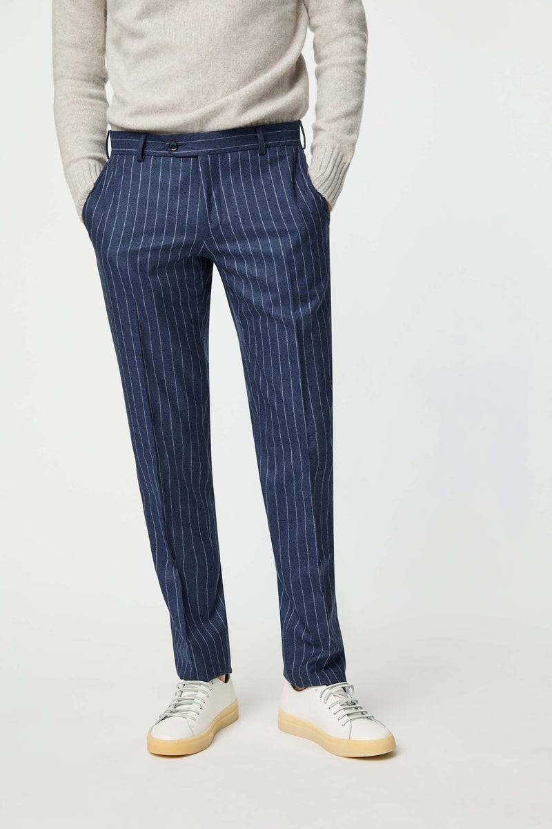 Lubiam Abito JAMES blu denim gessato Abito JAMES blu denim gessato Vendita