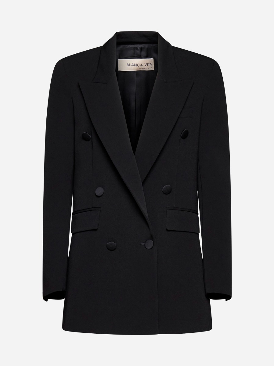 BLANCA VITA Blazer doppiopetto Glicy misto viscosa Soddisfazione Garantita