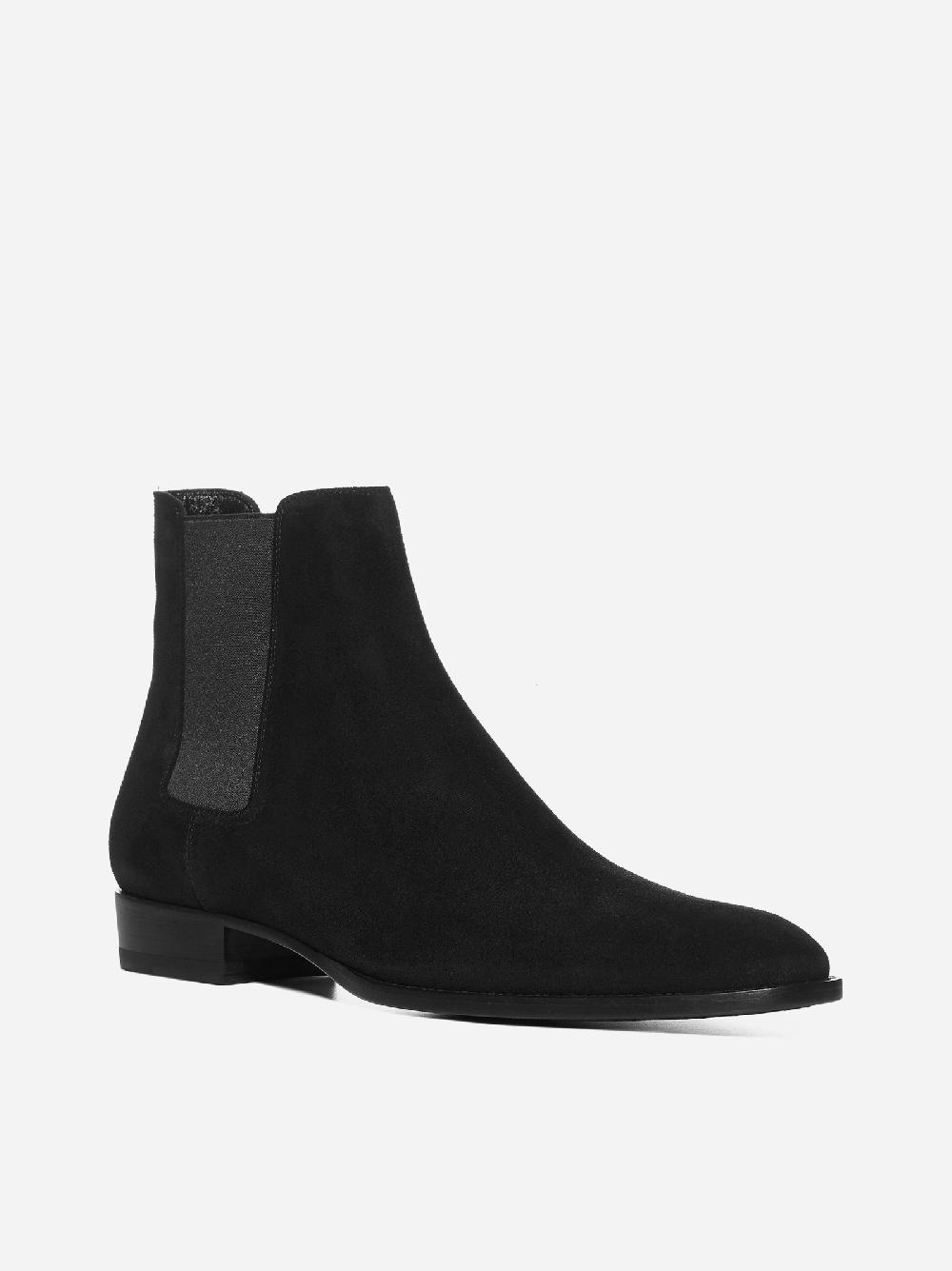 SAINT LAURENT Stivali Chelsea in pelle scamosciata Vendita Economica