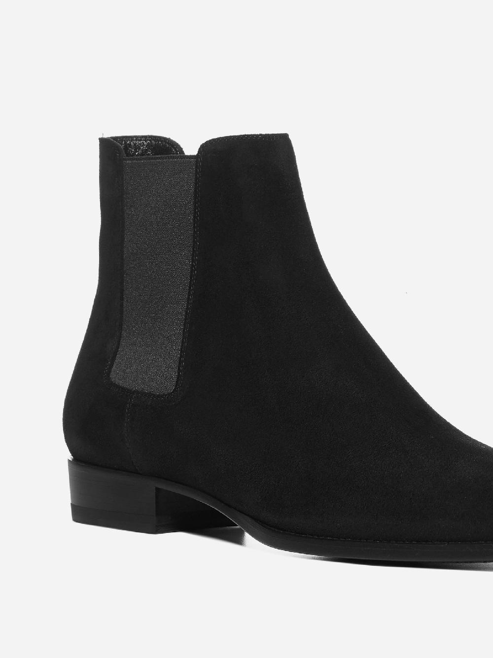 SAINT LAURENT Stivali Chelsea in pelle scamosciata Vendita Economica
