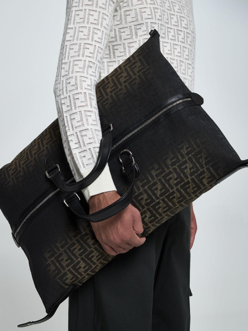 FENDI Borsa Fendi Siesta media in jacquard FF Vendita Calda