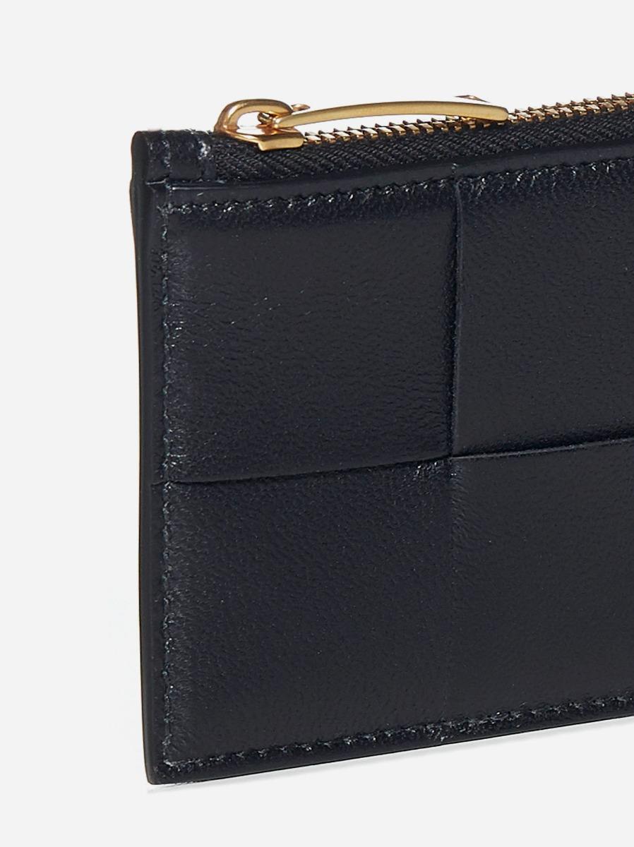 BOTTEGA VENETA Portacarte con zip in pelle Intreccio Outlet