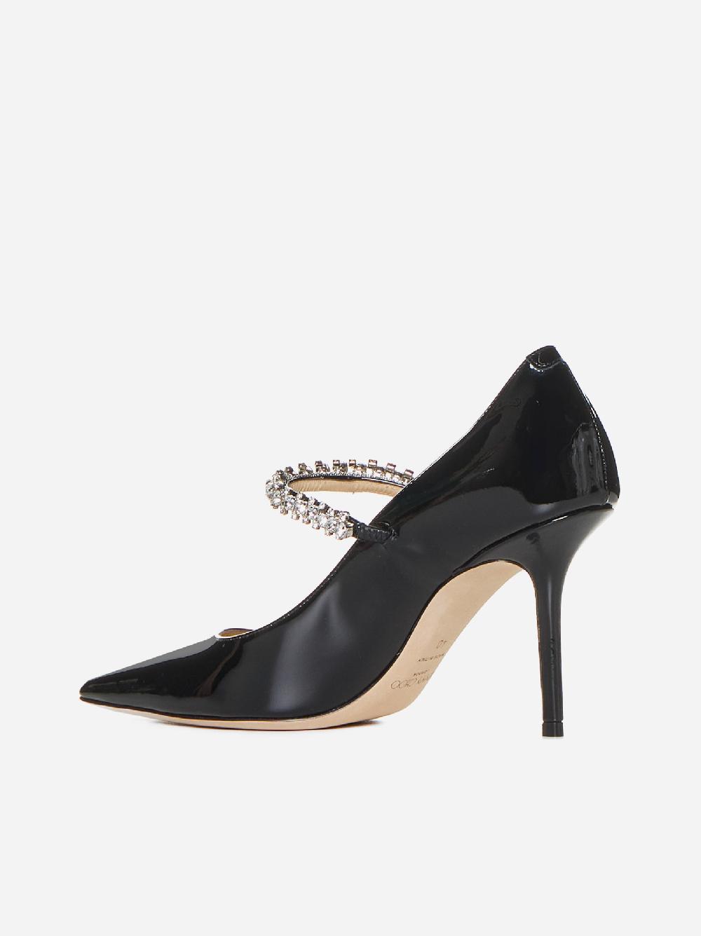 JIMMY CHOO Decollete’ Bing in vernice con cristalli Pezzi Unici