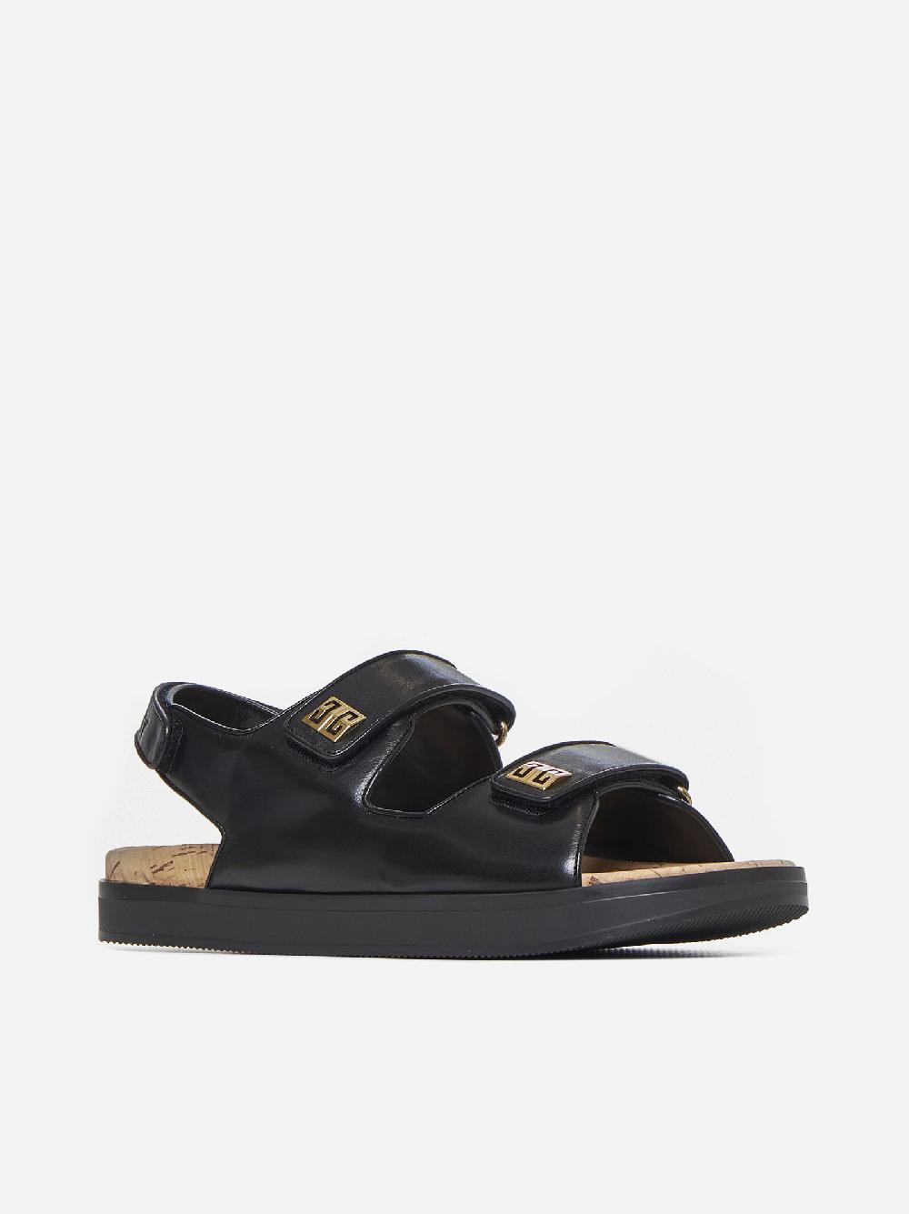 GIVENCHY Sandali flat in pelle 4G Vendita Calda