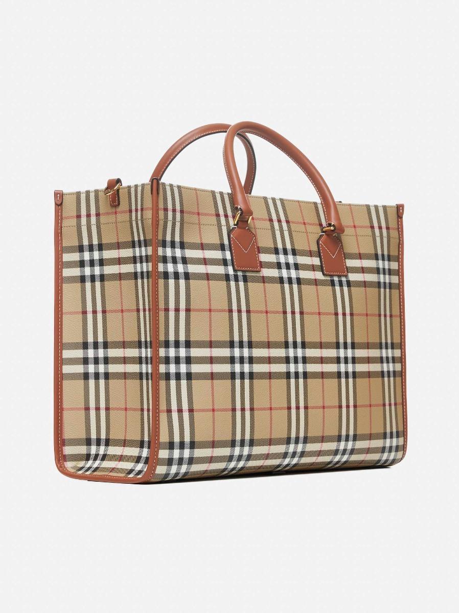 BURBERRY Tote Freya media beige Convenienza