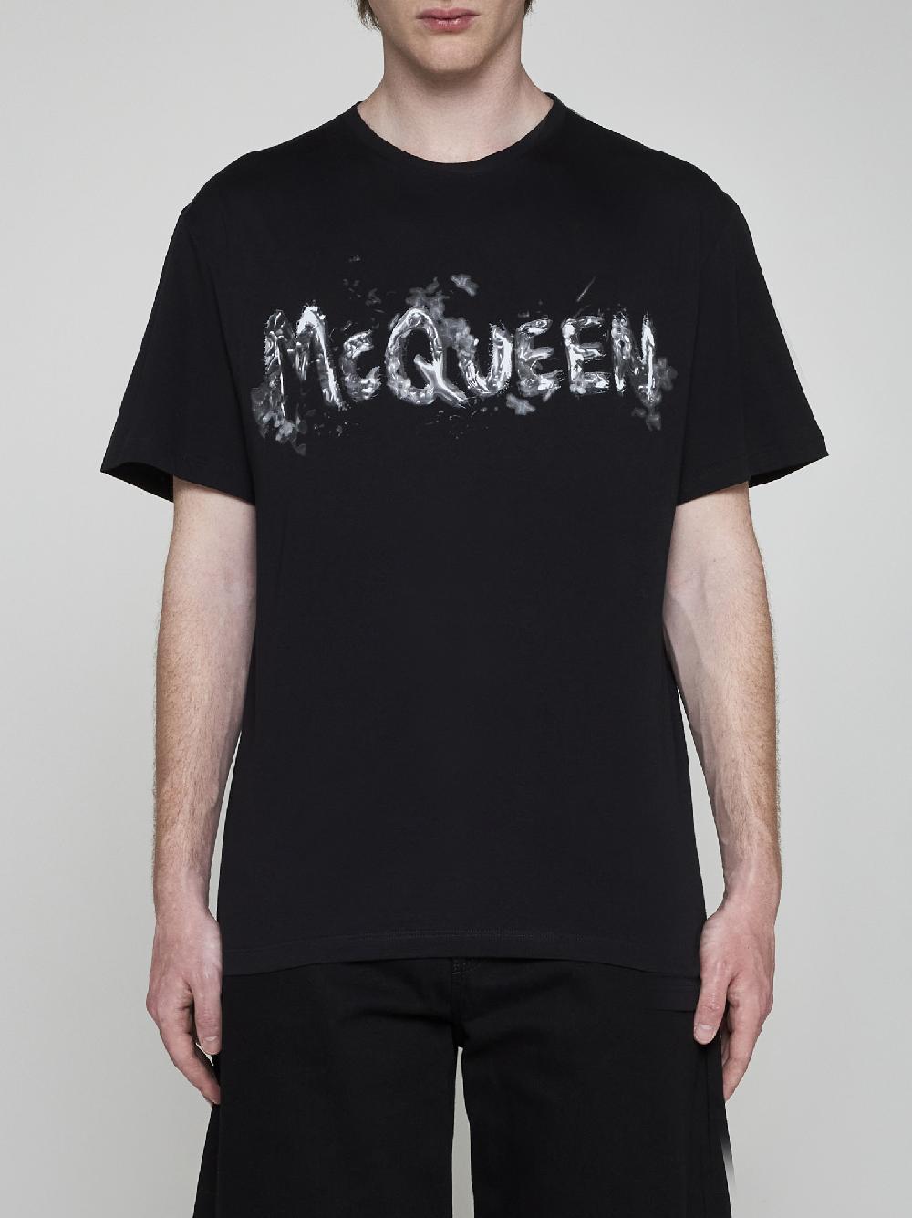 ALEXANDER MCQUEEN T-shirt in cotone con logo Affare Del Giorno