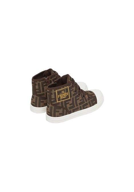 FENDI KIDS Sneakers Mid-Top Con Logo FF All-Over - FENDI KIDS Negozio