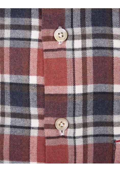 KITON Camicia In Flanella Check Rrossa - KITON Saldi Di Fabbrica
