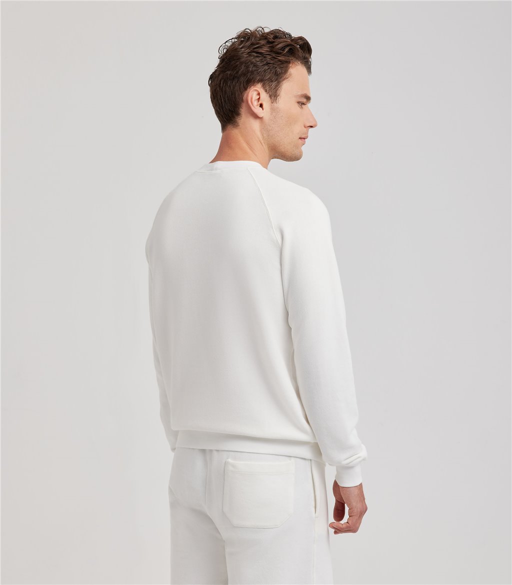 S.Moritz Felpa raglan da uomo off white | S.Moritz Sito Ufficiale Sottocosto