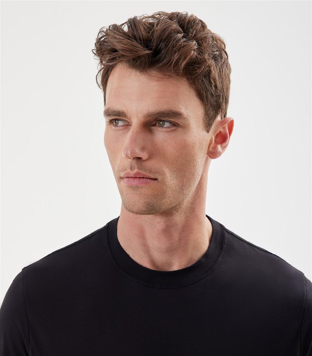 S.Moritz T-shirt nera da uomo in cotone crepe | S.Moritz Sito Ufficiale I Più Venduti