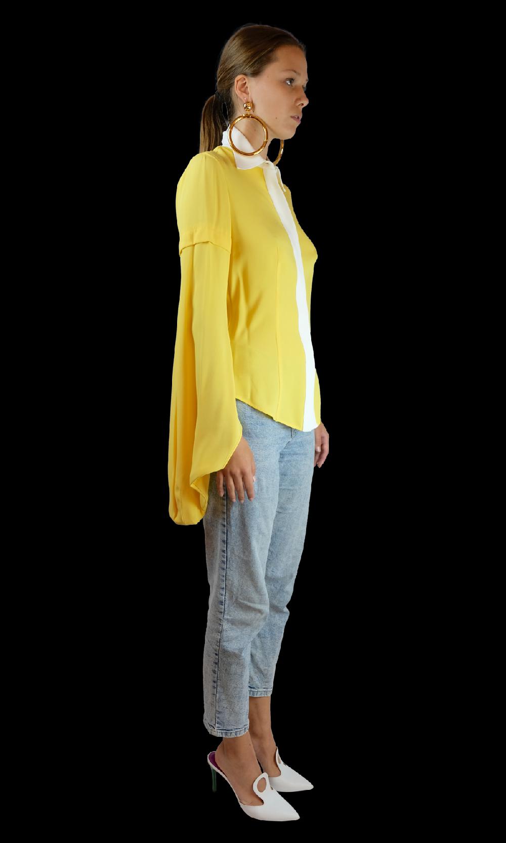 Sara Battaglia Yellow Shirt In Saldo