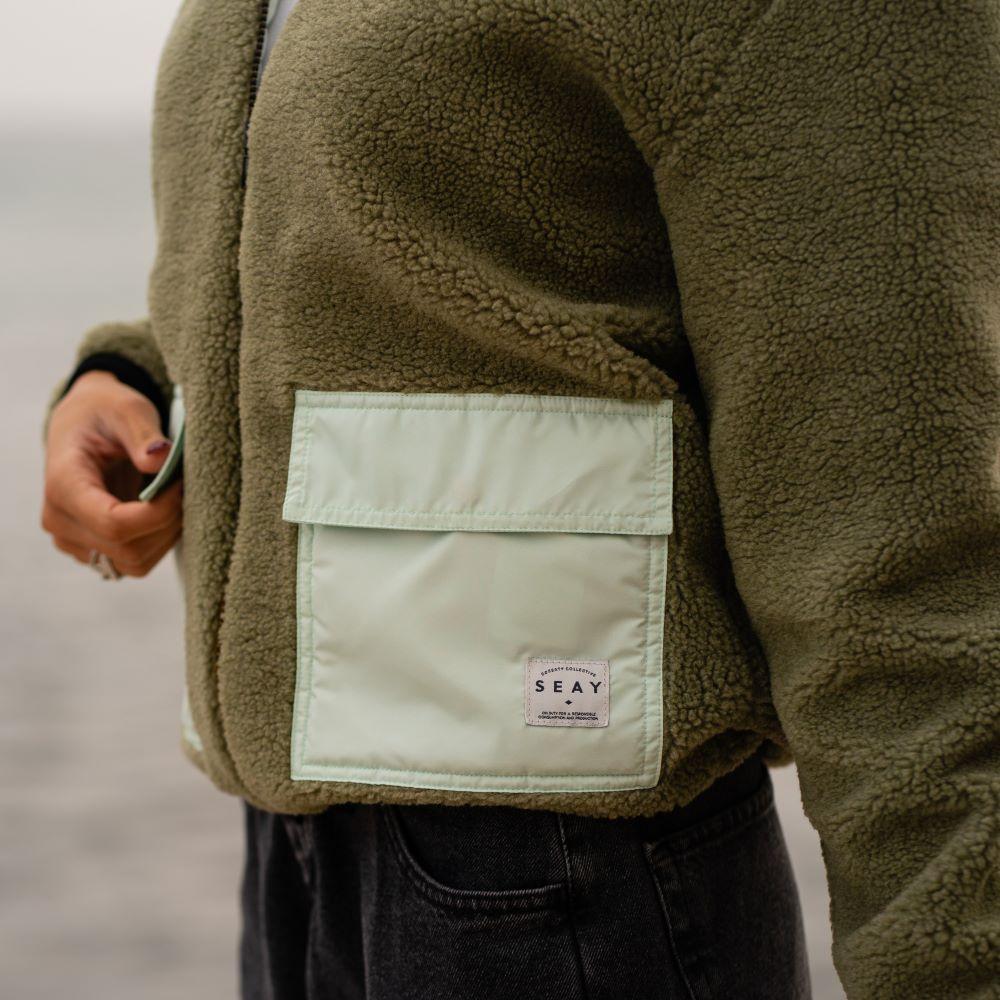 Seay / Giacca Teddy Verde Menta Soddisfazione Garantita